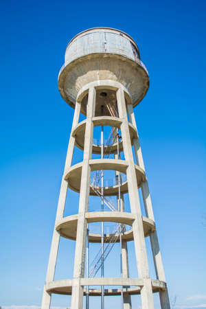 big water tank in village water supplyの写真素材