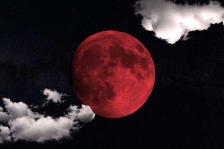 Blood Moon - This is a picture of the Moon during the Lunar Eclipse in istanbul Turkey on July 27,...