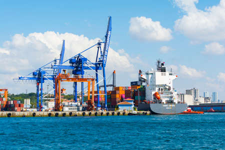 Port of Haydarpasa, istanbul, TURKEY - 13 Aug 2018 : The Port of HaydarpaÅŸa, also known as the...