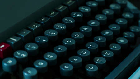 Letters on the keys of an old typewriterの写真素材