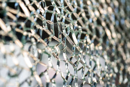 broken glass, office buildingの写真素材
