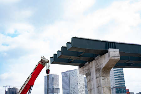Construction supporting column of concrete bridge