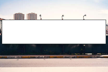 Empty blank billboard in Istanbul City. Urban city setting.の写真素材