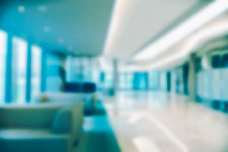 Abstract blur beautiful luxury hospital and clinic interior for backgroundの写真素材