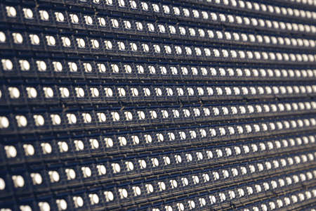 Outdoor modular LED panels as a decoration on the stage. Close up image.