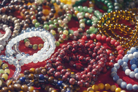 Red apples in large quantitiesの写真素材