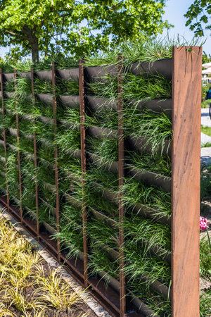 Modern vertical garden, greening concept, urban gardenの写真素材