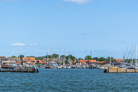 Maasholm, Germany - June 11, 2025: View to beautiful village Maasholm at Baltic Sea in Schleswig-Holstein, Germanyの写真素材