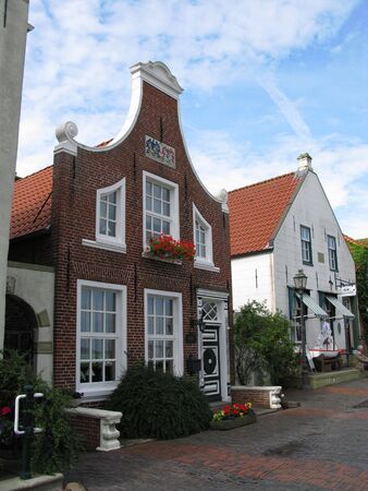old house on the german northsea beachの写真素材