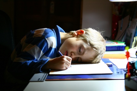 tired boyの写真素材