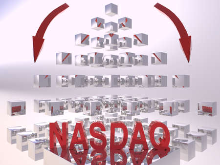 Nasdaq Recession 3D Conceptの写真素材