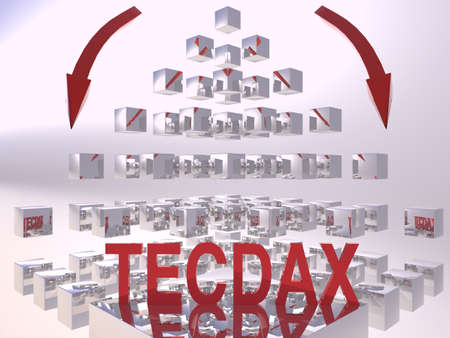 TecDax Recession 3D Conceptの写真素材