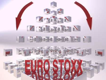 Euro Stoxx Recession 3D Conceptの写真素材