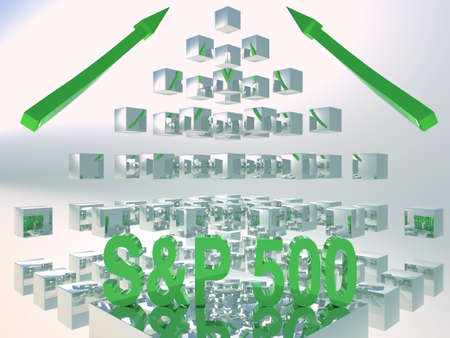 S &amp; P Rising 3D Conceptの写真素材