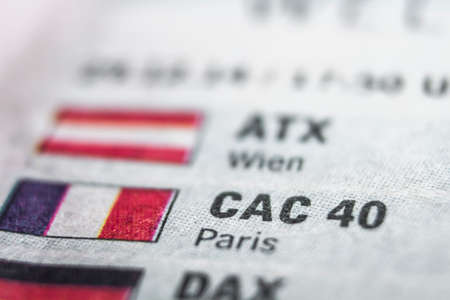 CAC 40 Macro Conceptの写真素材