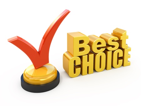 Best choice concept Check mark awardの写真素材