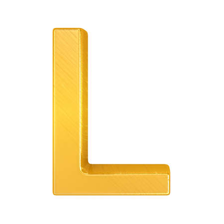 Golden Letter Lの写真素材