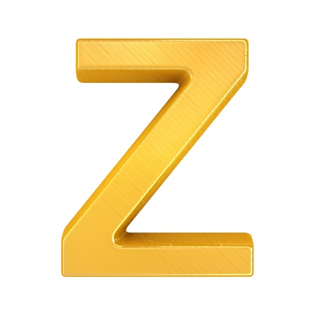 Golden Letter Zの写真素材