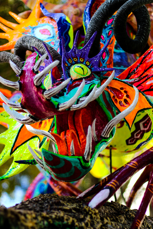 With its colors and shapes, each alebrije is unique, great Mexican craftsmanship.のeditorial素材