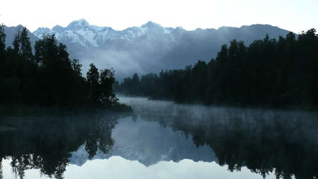 Sunrise on Lake Mathesonの写真素材