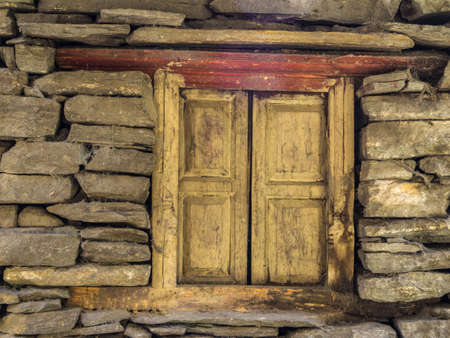 Textured Old Brick Wall Backgroub from Nepalの写真素材