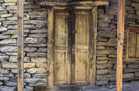 Textured Old Brick Wall Backgroub from Nepalの写真素材