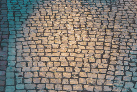 Texture tile Street in Portuguese style Backgroundの写真素材