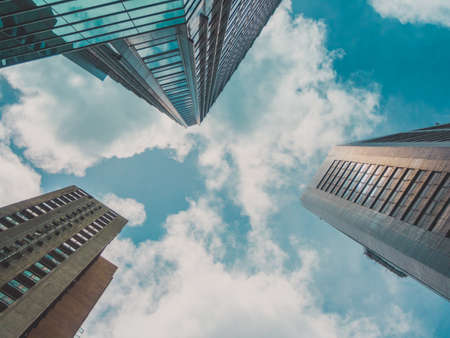 Skyscraper Building and Sky View Scene in Big City