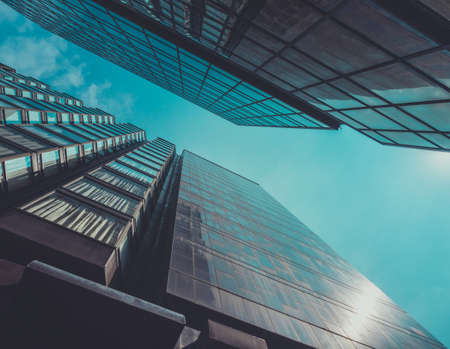 Skyscraper Buildings and Sky View in Big Cityの写真素材