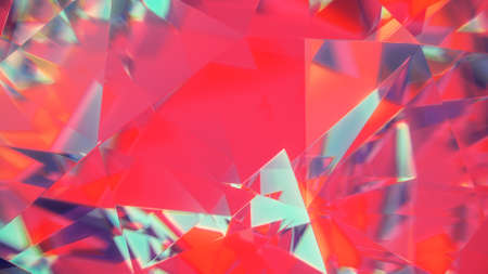 Diamond facets abstract diffraction background 3D render