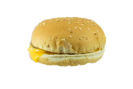 pork burgers on white background isolatedの写真素材