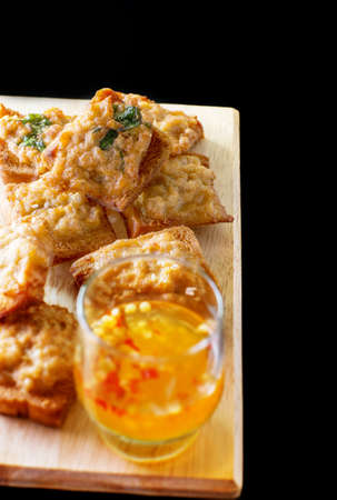 Minced pork toastの写真素材
