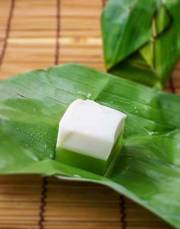 Coconut Jelly, thai dessertの写真素材