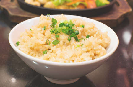 garlic rice, selective focusの写真素材