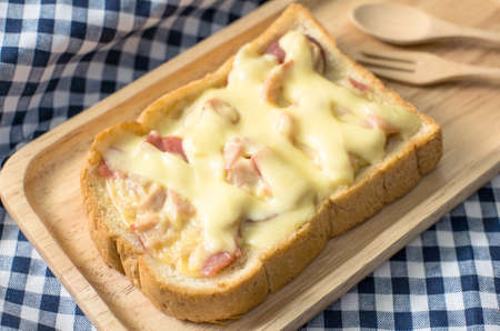 Tuna Cheese and Ham sandwichの写真素材