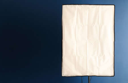 light softbox studio on blue vintage bacの写真素材