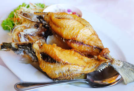Deep fried fish with fish sauce