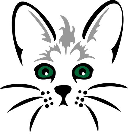 Kitten headのイラスト素材