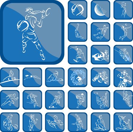 Sport buttonのイラスト素材