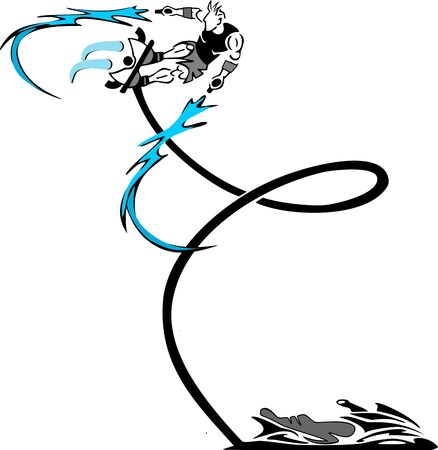 Flyboardのイラスト素材