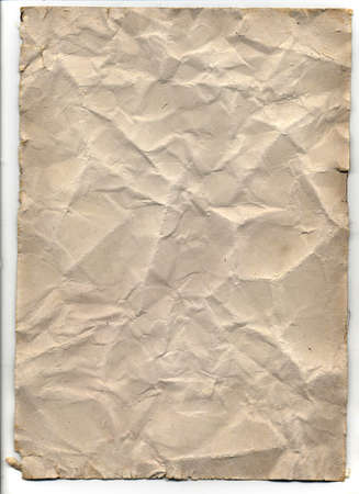 Old grunge wrinkled paper with folds and stainsの写真素材