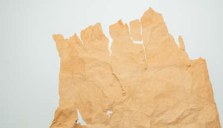 Old grunge paper texture The texture of the paper is wet, old, yellowed with time. Torn, stained.の写真素材
