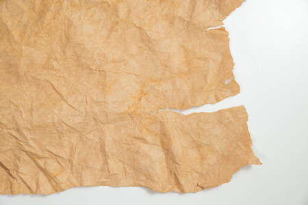 Old grunge paper texture The texture of the paper is wet, old, yellowed with time. Torn, stained.の写真素材