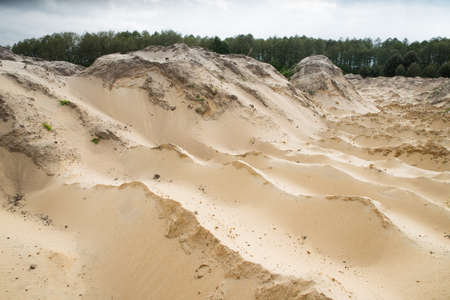 Sand quarry. Texture. Traces of production.の写真素材