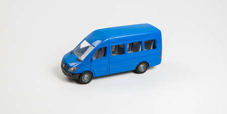 Plastic toys. Car model on a white background. The body of the van.