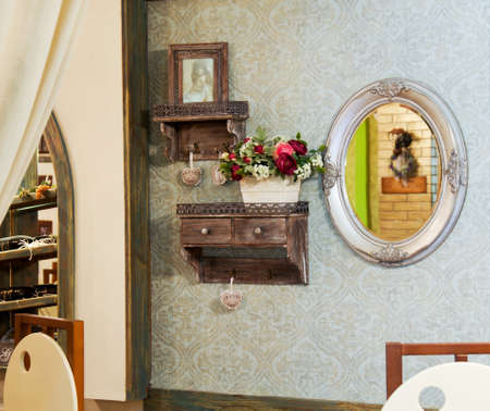 Interior in Provence style with elegant furniture.