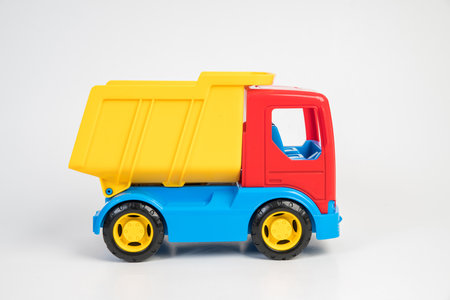 Plastic toy models of construction vehicles. Truck.の写真素材