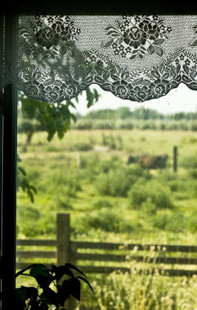 Looking  out a country farmhouse window