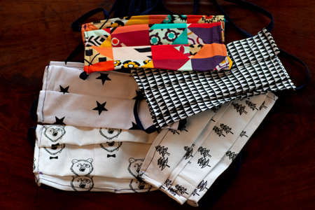 Handmade design face mask, handmade protection mask, cotton maskの写真素材