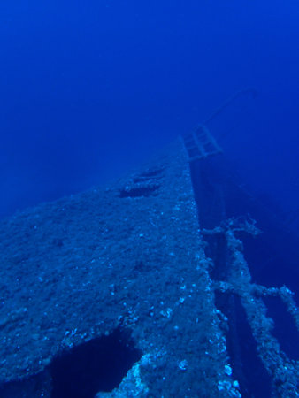 The Wreck of the Teti, near Vis Island, Adriatic sea, Croatia